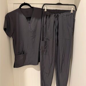 Gray Women's Scrub Set